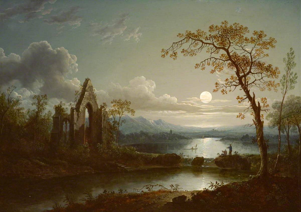 Sebastian Pether - Moonlit Landscape with a Gothic Ruin - Jonathan Cosgrove author brand